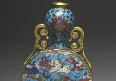 图片[2]-Cloisonne flat vase in the shape of a gourd, Early 17th century, Ming dynasty-China Archive